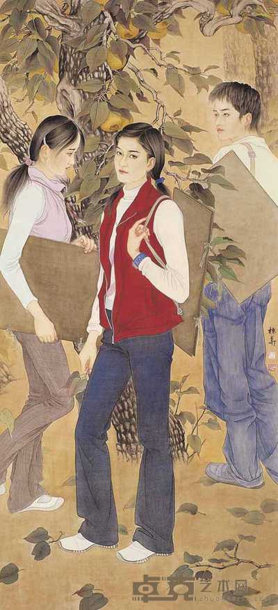于栋华 人物 镜心 209×96cm